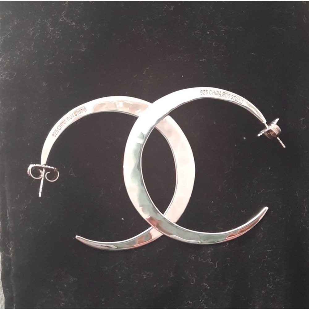Robert Lee Morris Crescent Hoop Earrings